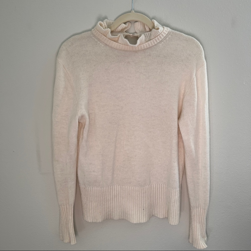 Jcrew ruffle neck sweater